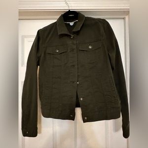 LL Bean olive denim jacket. Size small. No tags, never worn.